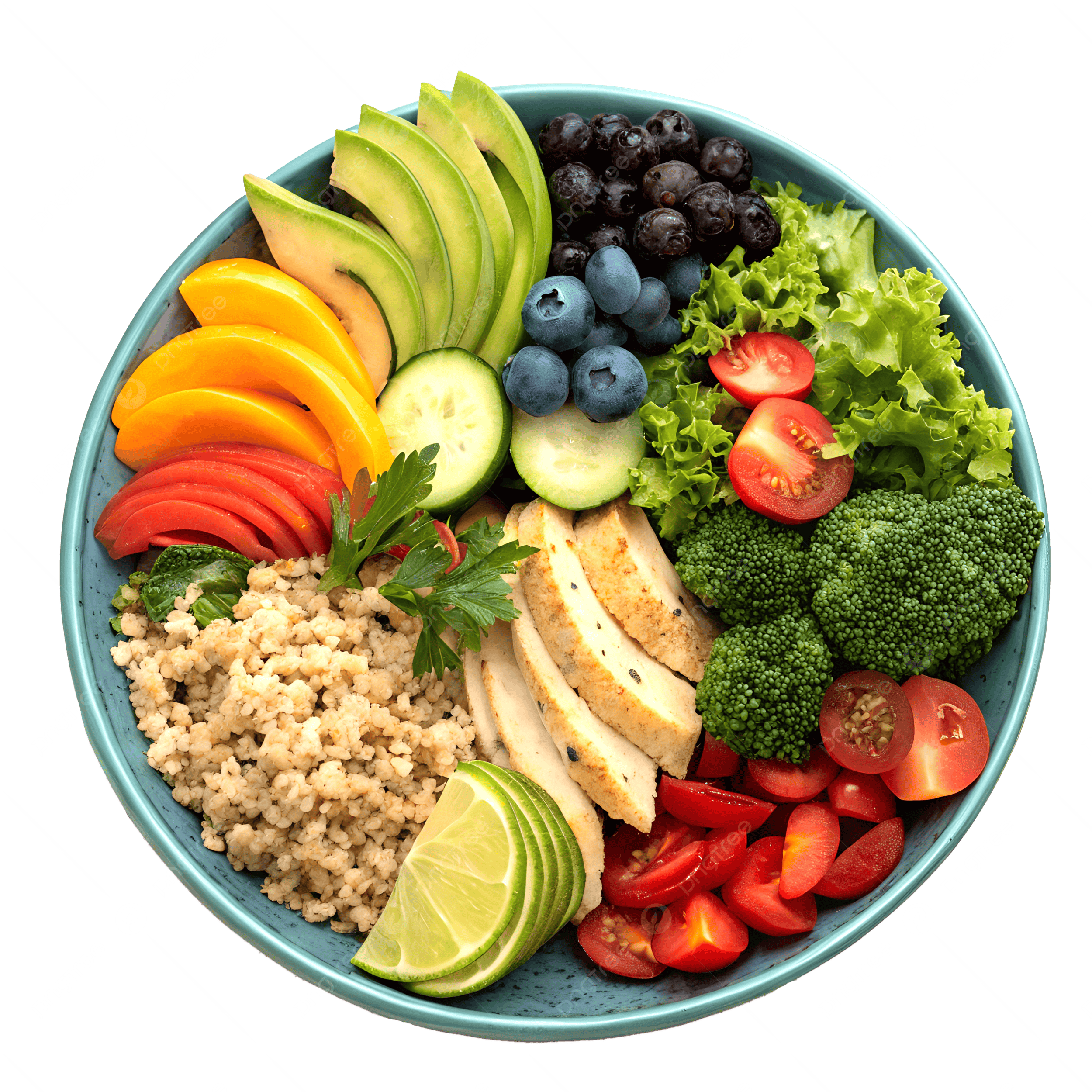pngtree healthy food plate with fruits and vegetables png image 20850628